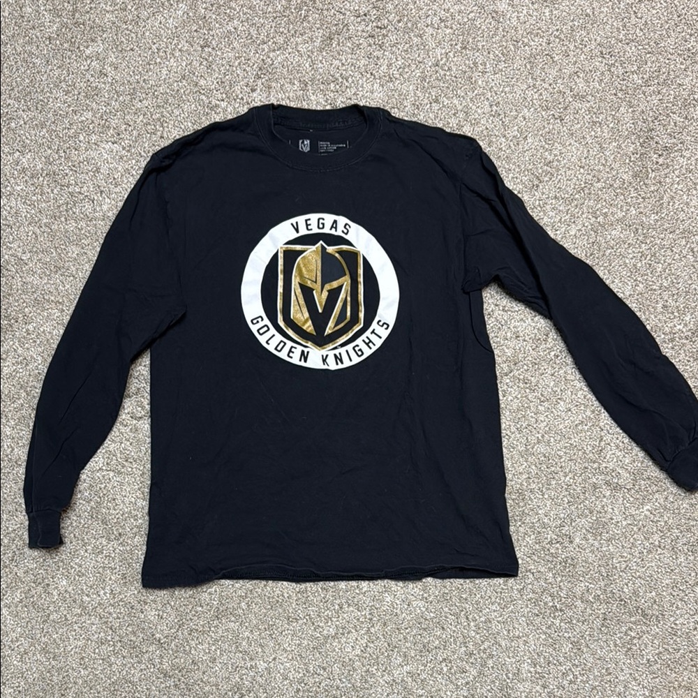 Black and Gold Long Sleeve Tee (fits like small)